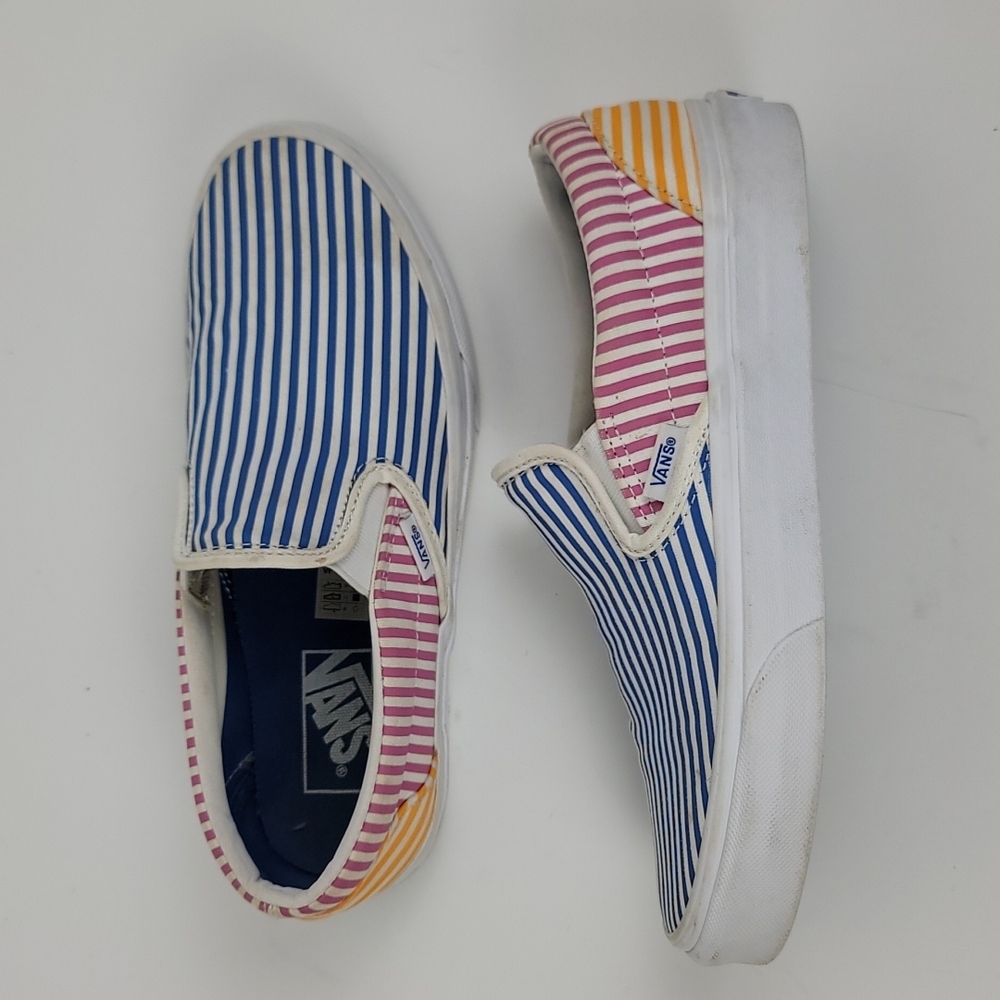 VANS SLIP ON LOWTOPS,  WOMANS SIZE 8 GUC